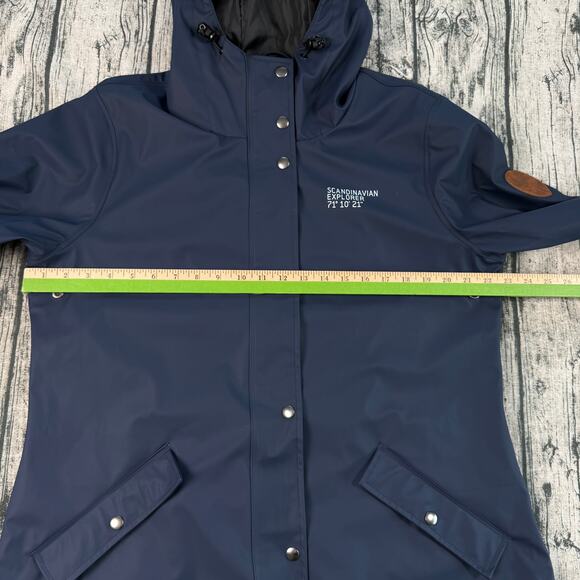 Women's Scandinavian Explorer Raincoat - Navy 2XL - Picture 8 of 13
